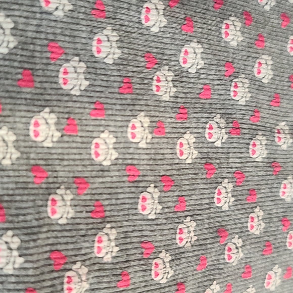 Alloy juniors XL Gray & pink hearts Skull racer back t-shirt - Picture 4 of 7